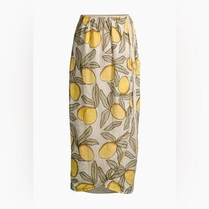 NWT Rebecca Taylor Lemon Tree Tulip Wrap Skirt Size Small